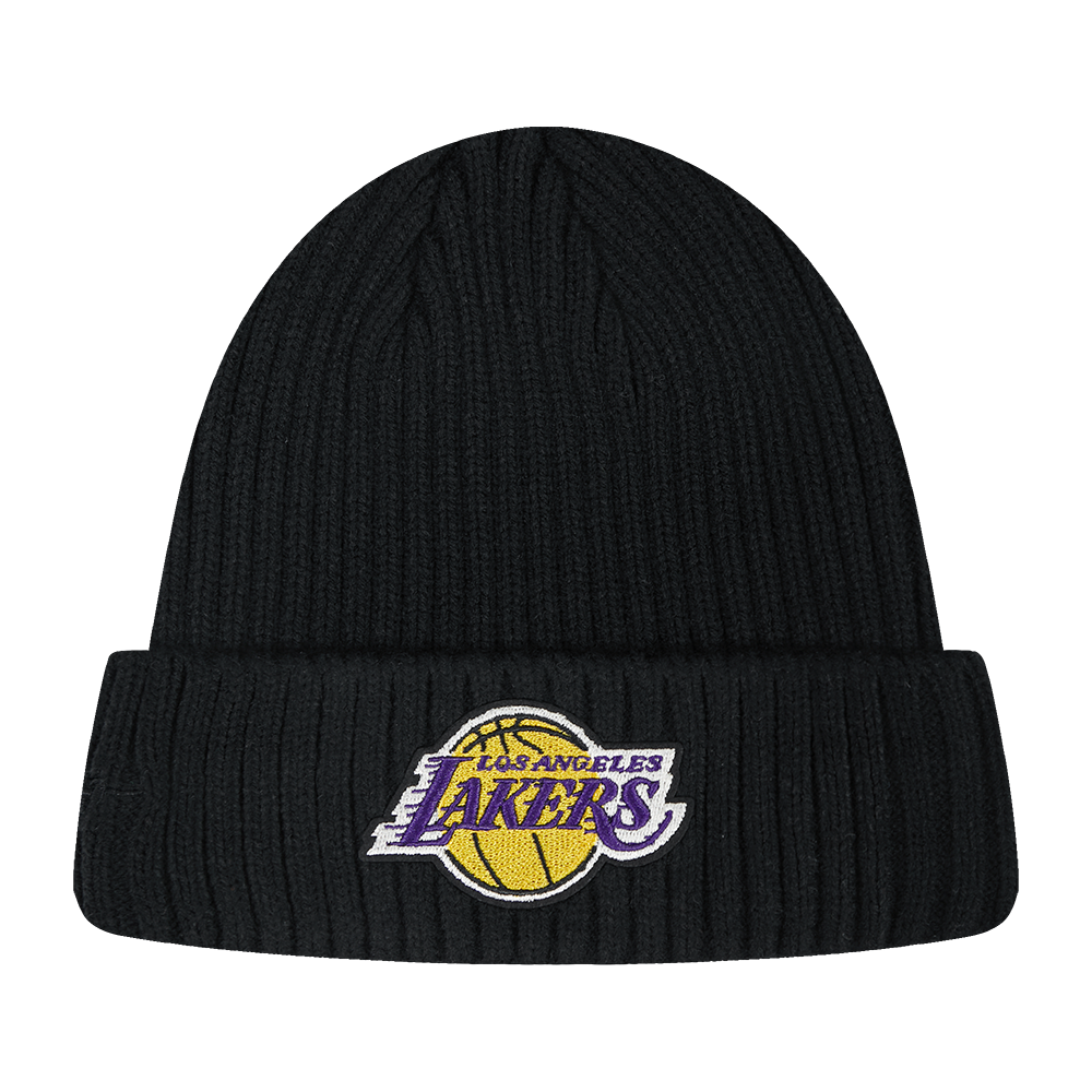 NBA LOS ANGELES LAKERS MODERN ORIGINALS UNLINED PRO BEANIE CUFFED (BLACK)