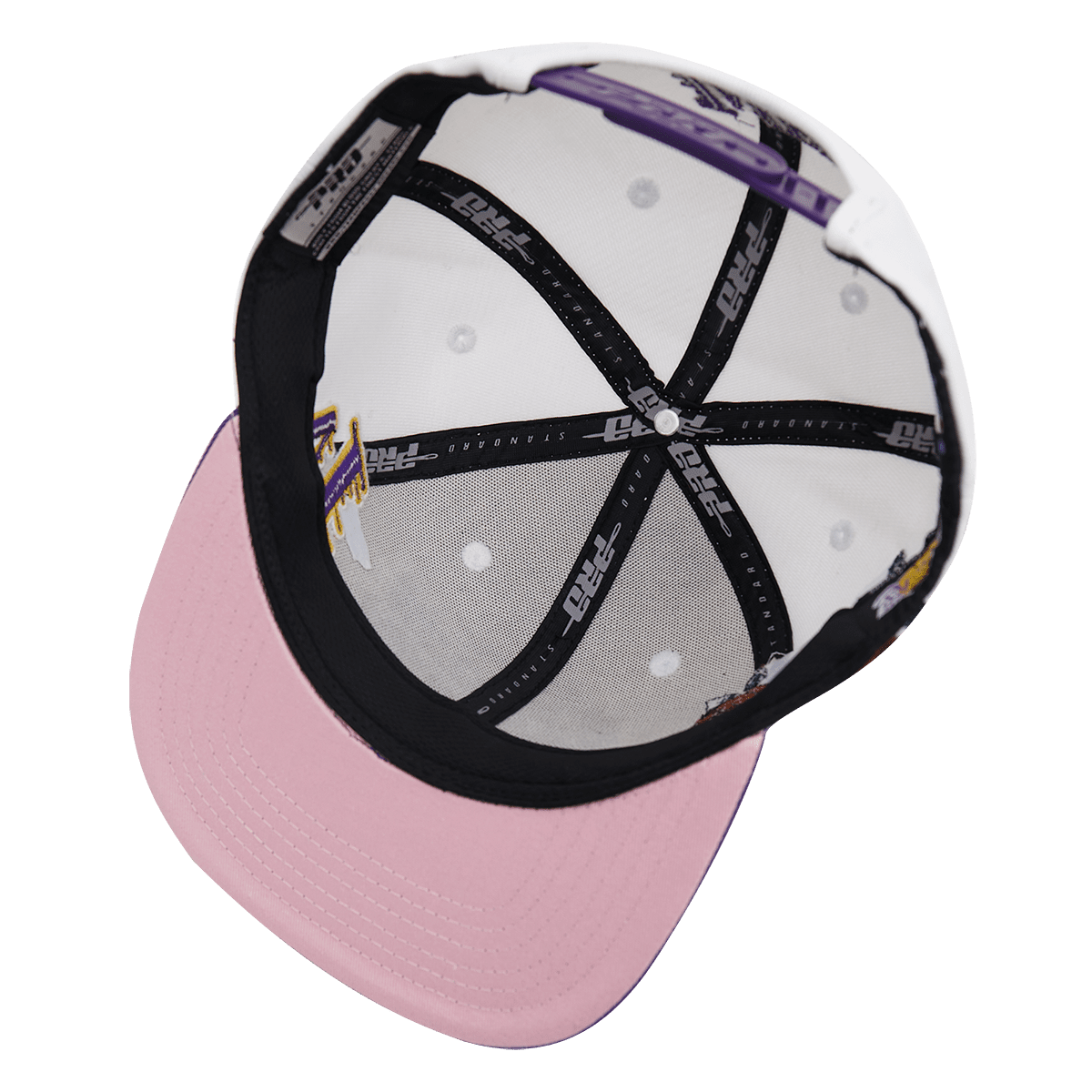 NBA LOS ANGELES LAKERS ROSES UNISEX SNAPBACK HAT (WHITE)