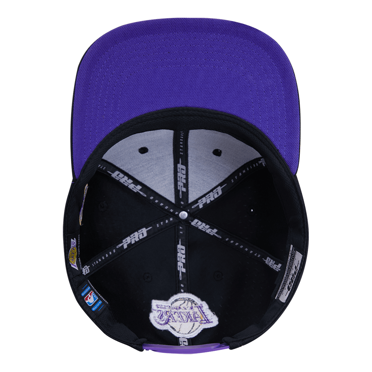 NBA LOS ANGELES LAKERS PINCH FRONT MESH BACK HAT (BLACK)