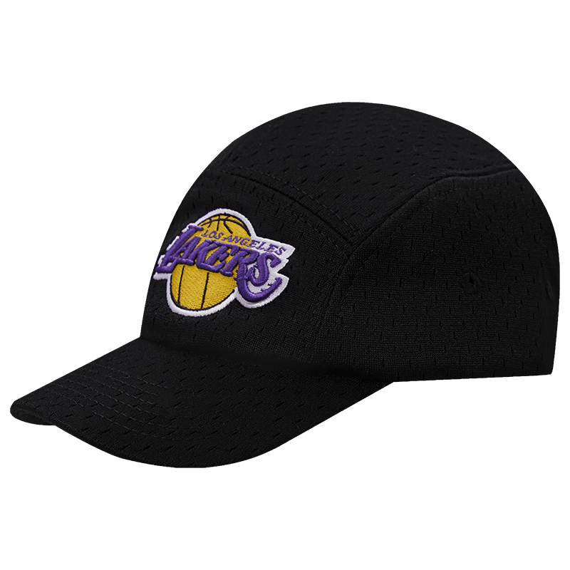 NBA LOS ANGELES LAKERS LOGO MESH UNISEX 5 PANEL HAT (BLACK)