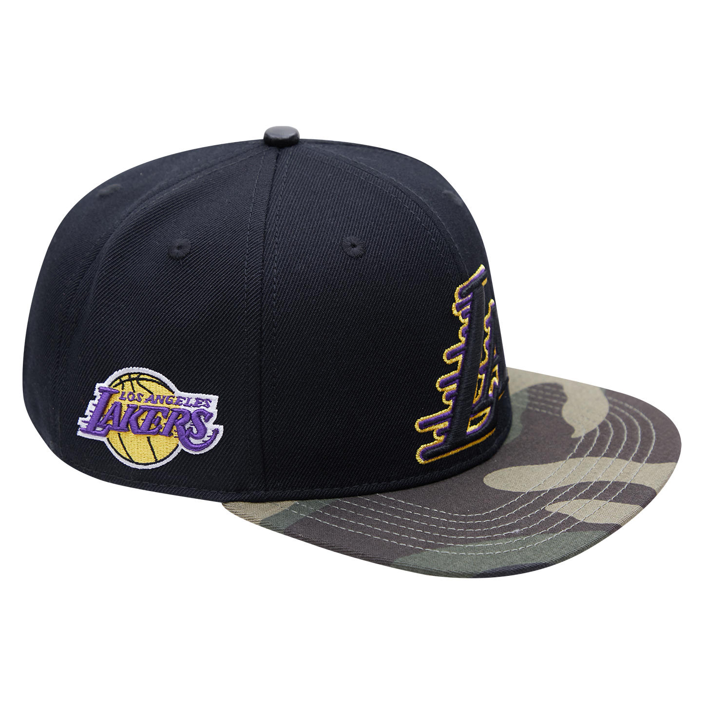 NBA LOS ANGELES LAKERS LOGO SNAPBACK HAT CAMO (BLACK/CAMO)