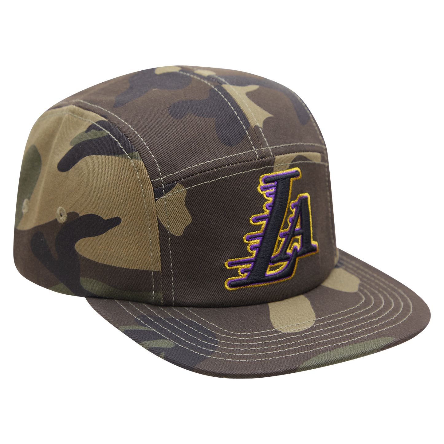 NBA LOS ANGELES LAKERS 5 PANEL LOGO CAMO HAT (CAMO)
