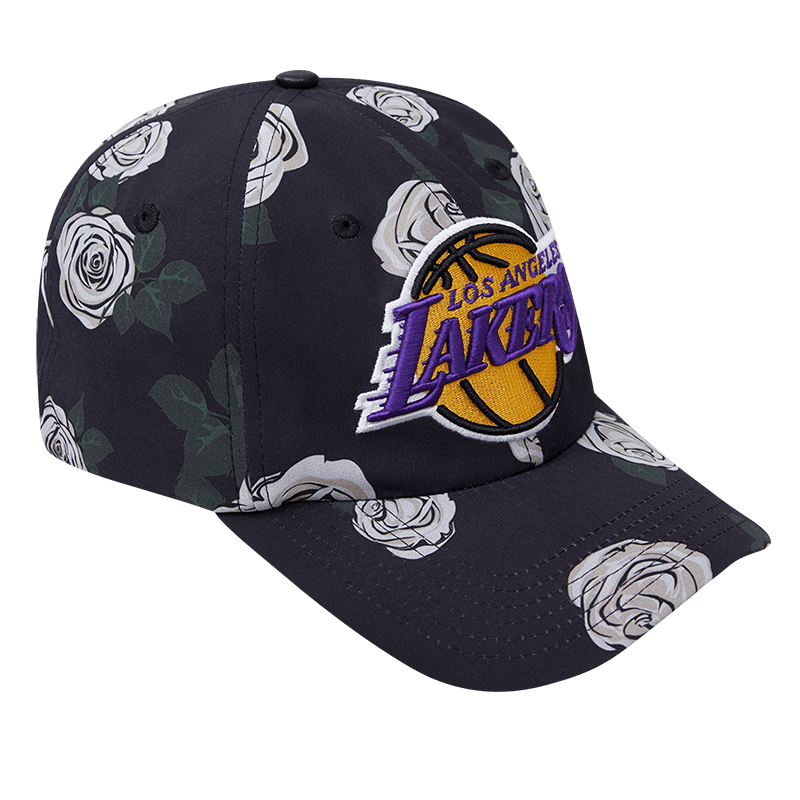 NBA LOS ANGELES LAKERS ROSES MEN'S DAD HAT (BLACK/MULTI)