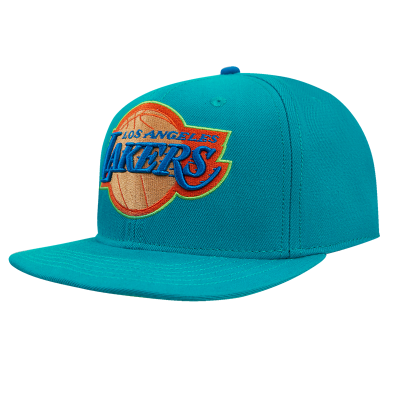 NBA LOS ANGELES LAKERS NEON WOOL SNAPBACK HAT (SEAFOAM)