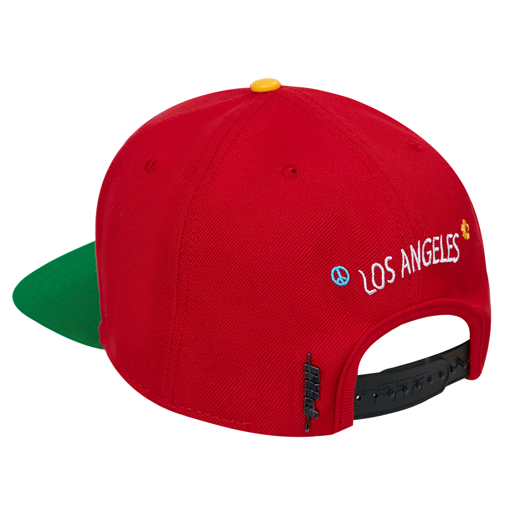 NBA LOS ANGELES LAKERS TRIPPY TD WOOL SNAPBACK HAT (RED/ MULTI)