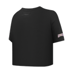 NBA LOS ANGELES LAKERS SCRIPT TAIL T-SHIRT EN JERSEY SIMPLE À COUPE CARRÉE POUR FEMME (NOIR)