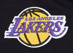 NBA LOS ANGELES LAKERS SCRIPT TAIL T-SHIRT EN JERSEY SIMPLE À COUPE CARRÉE POUR FEMME (NOIR)