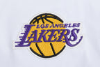NBA LOS ANGELES LAKERS SCRIPT TAIL T-SHIRT EN JERSEY SIMPLE À COUPE CARRÉE POUR FEMME (BLANC)