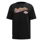 NBA LOS ANGELES LAKERS SCRIPT TAIL WOMEN'S BOYFRIEND TEE (BLACK)