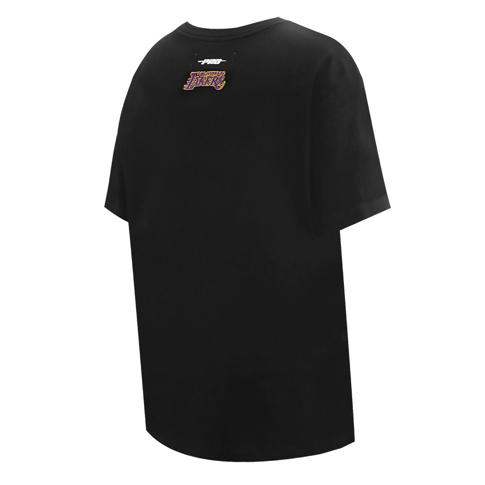 NBA LOS ANGELES LAKERS SCRIPT TAIL WOMEN'S BOYFRIEND TEE (BLACK)