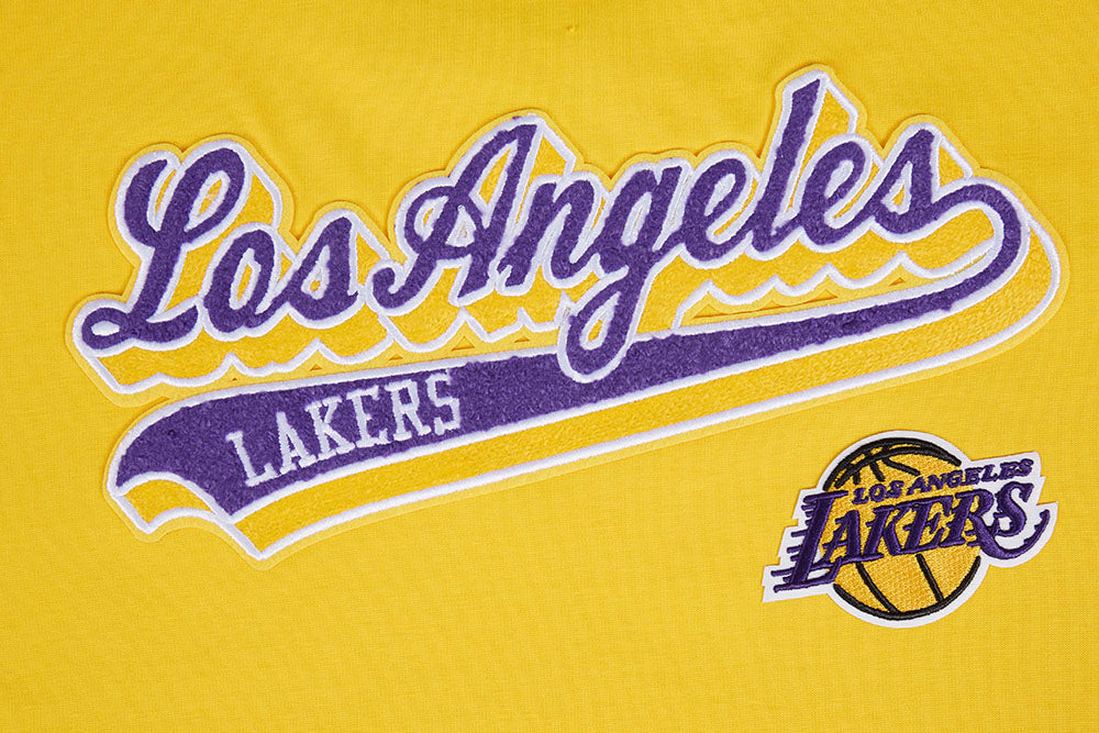 NBA LOS ANGELES LAKERS SCRIPT TAIL WOMEN'S BOYFRIEND TEE (YELLOW)