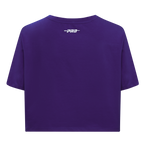 NBA LOS ANGELES LAKERS RETRO ELEVATION WOMEN'S SINGLE JERSEY BOXY TEE (PURPLE)