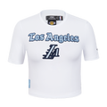 NBA LOS ANGELES LAKERS COUNTRY CLUB T-SHIRT À TAILLE DÉGAGÉE POUR FEMME (BLANC)