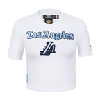 NBA LOS ANGELES LAKERS COUNTRY CLUB T-SHIRT À TAILLE DÉGAGÉE POUR FEMME (BLANC)