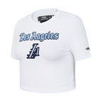NBA LOS ANGELES LAKERS COUNTRY CLUB T-SHIRT À TAILLE DÉGAGÉE POUR FEMME (BLANC)