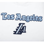 NBA LOS ANGELES LAKERS COUNTRY CLUB T-SHIRT À TAILLE DÉGAGÉE POUR FEMME (BLANC)