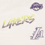 NBA LOS ANGELES LAKERS HIGH IMPACT WOMEN'S BABY DOLL TEE (EGGSHELL)