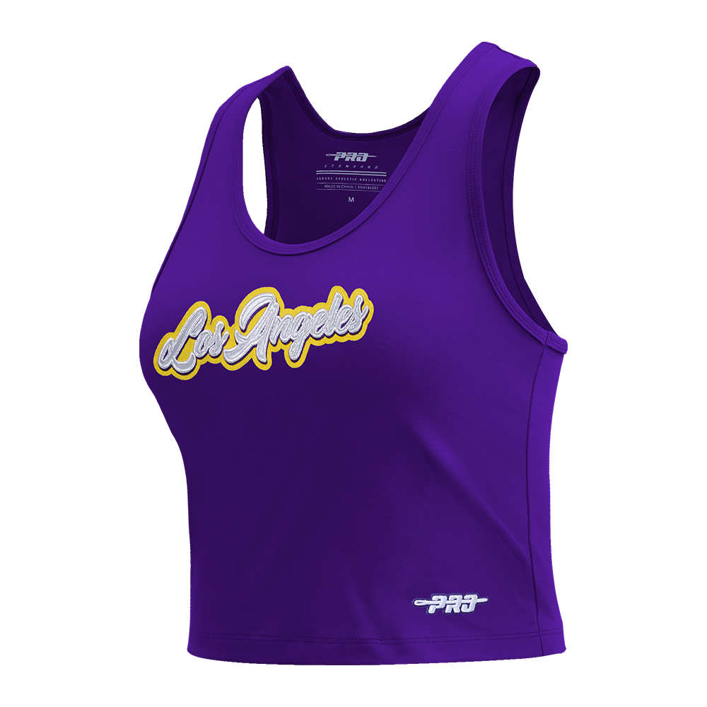 NBA LOS ANGELES LAKERS SHEER INFLUENCE WOMEN'S FITTED RACERBACK (PURPLE)