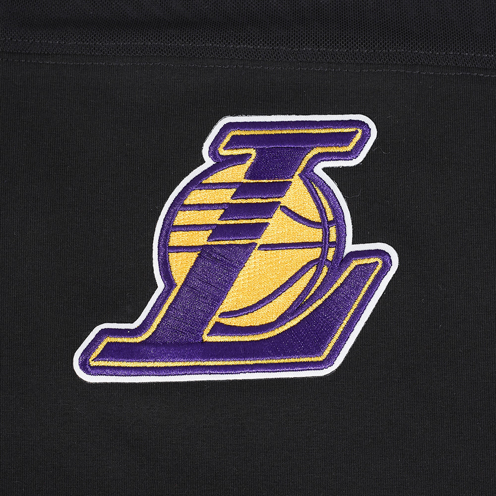 NBA LOS ANGELES LAKERS SHEER INFLUENCE WOMEN'S SHEER BOXY TEE (BLACK)
