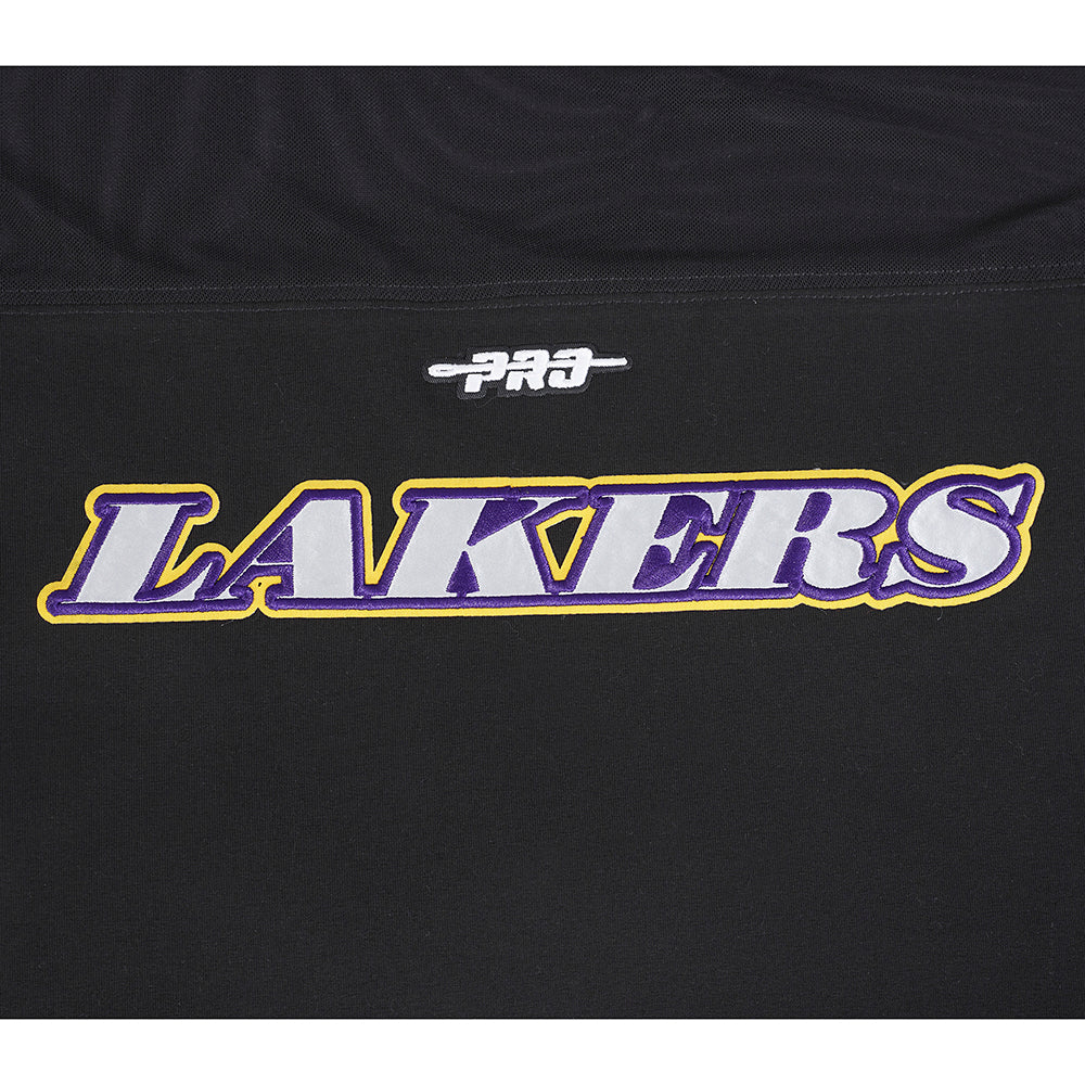NBA LOS ANGELES LAKERS SHEER INFLUENCE WOMEN'S SHEER BOXY TEE (BLACK)