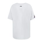 NBA LOS ANGELES LAKERS SHEER INFLUENCE WOMEN'S BOYFRIEND TEE (WHITE)