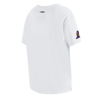 NBA LOS ANGELES LAKERS SHEER INFLUENCE WOMEN'S BOYFRIEND TEE (WHITE)