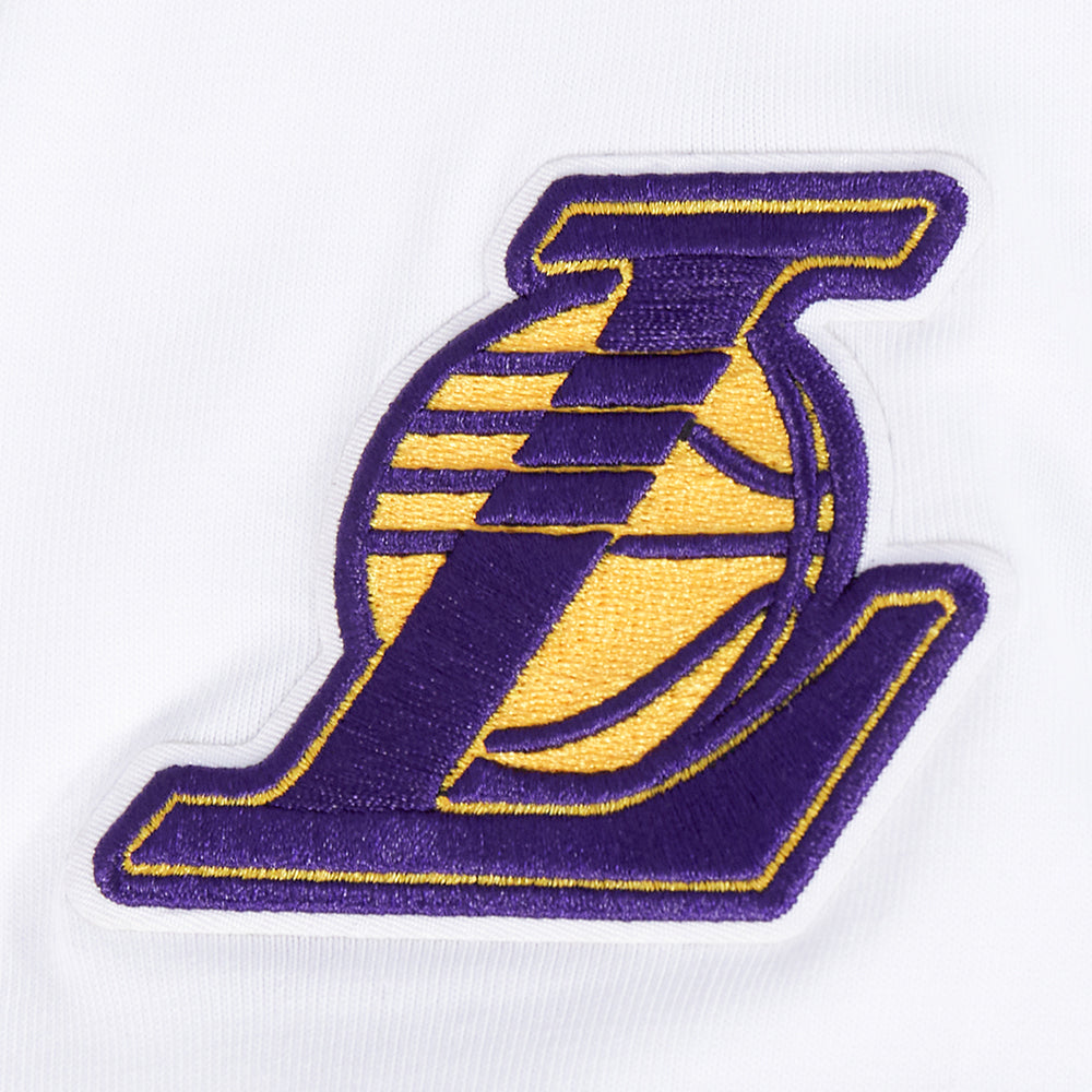 NBA LOS ANGELES LAKERS SHEER INFLUENCE WOMEN'S BOYFRIEND TEE (WHITE)