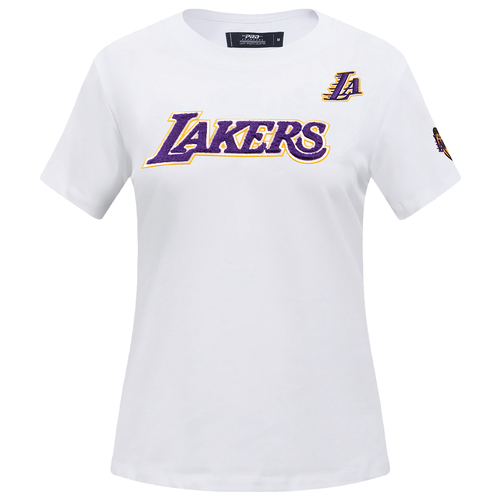 NBA LOS ANGELES LAKERS CLASSIC T-SHIRT AJUSTÉ À MANCHES COURTES POUR FEMME (BLANC)