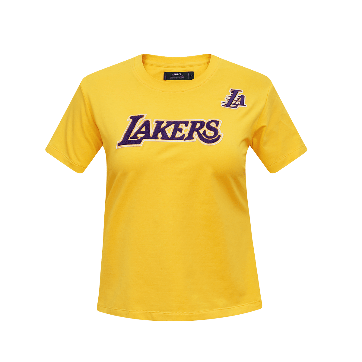 NBA LOS ANGELES LAKERS CLASSIC SHORT SLEEVE WOMEN'S SLIM FIT TEE (YELLOW)