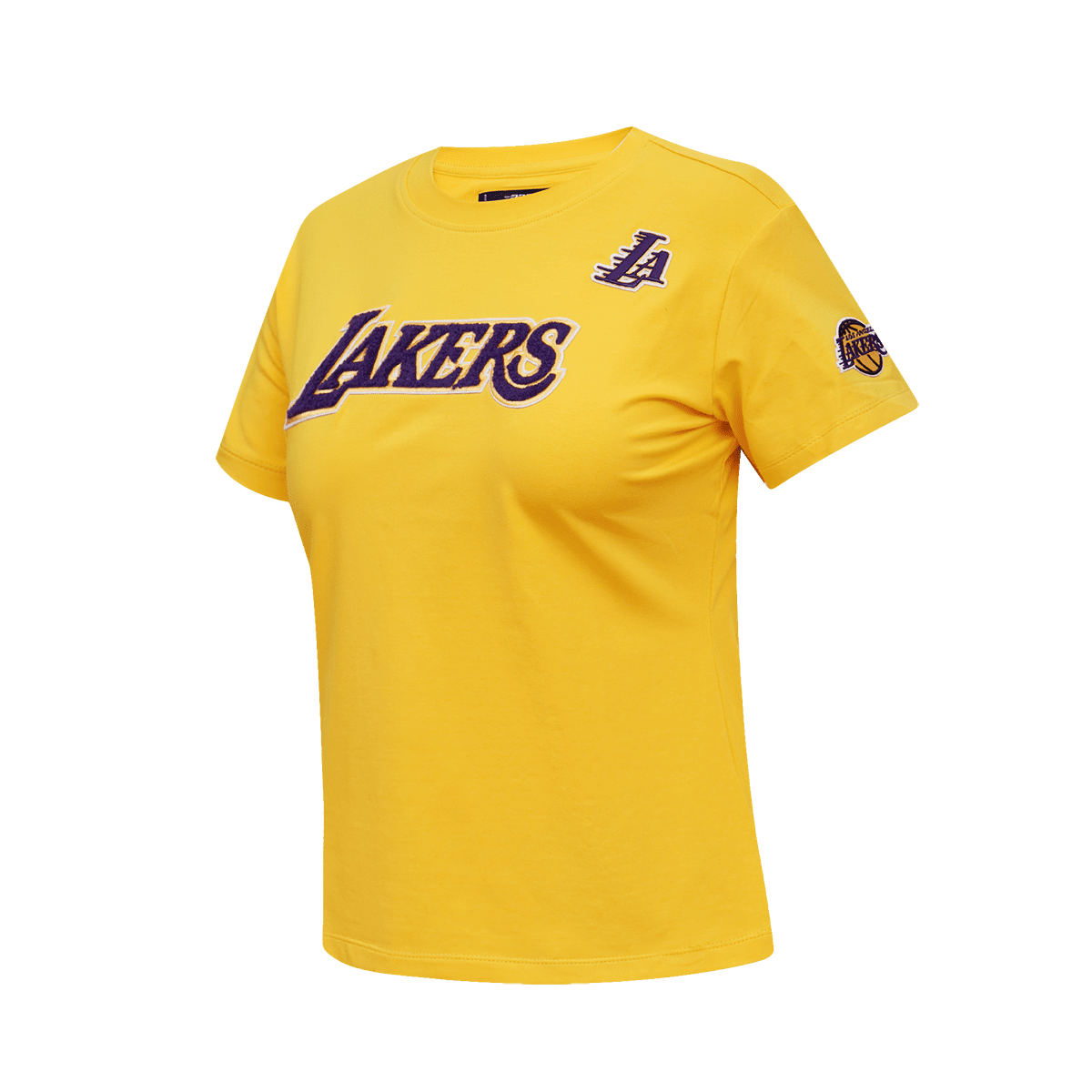 NBA LOS ANGELES LAKERS CLASSIC SHORT SLEEVE WOMEN'S SLIM FIT TEE (YELLOW)