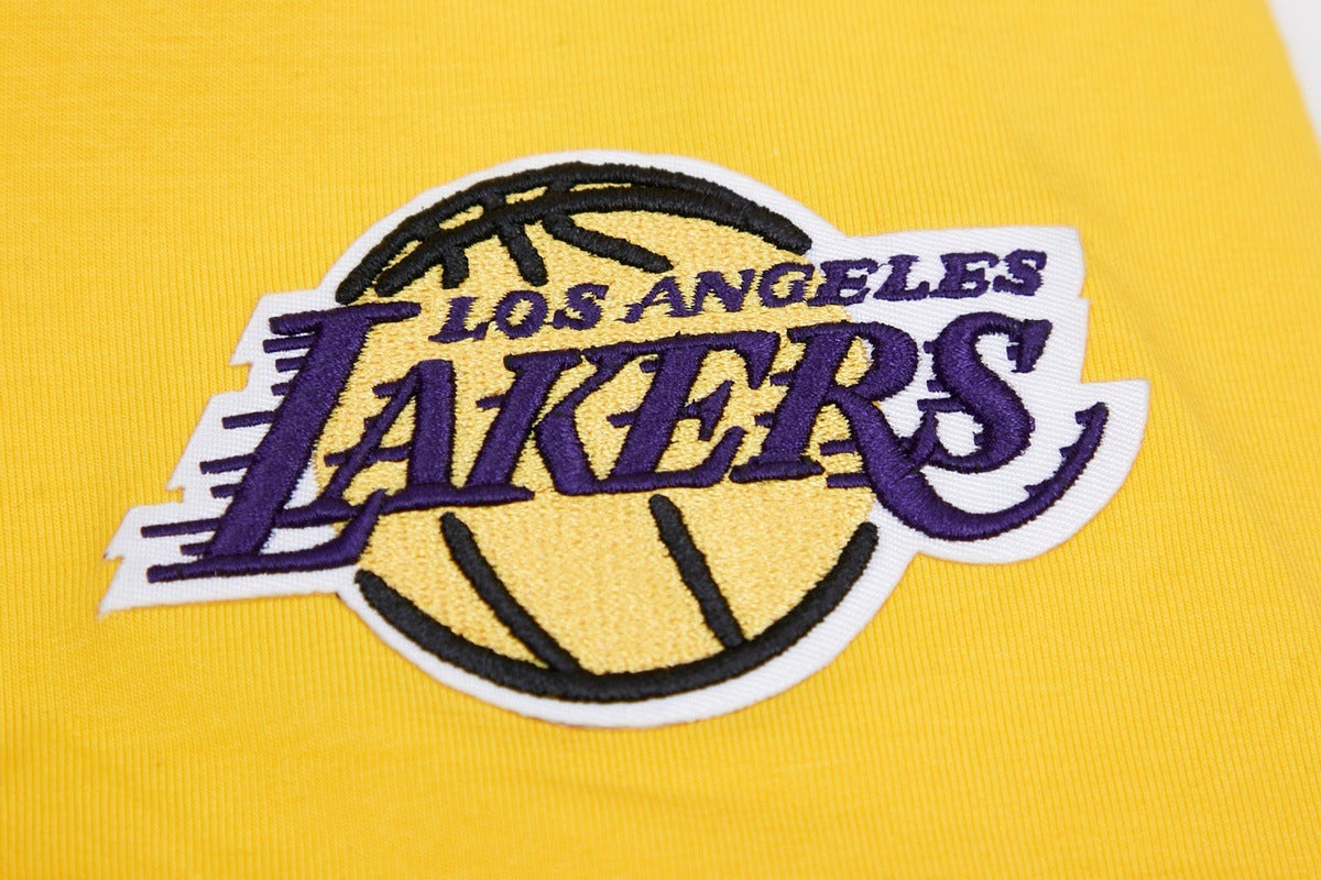 NBA LOS ANGELES LAKERS CLASSIC SHORT SLEEVE WOMEN'S SLIM FIT TEE (YELLOW)
