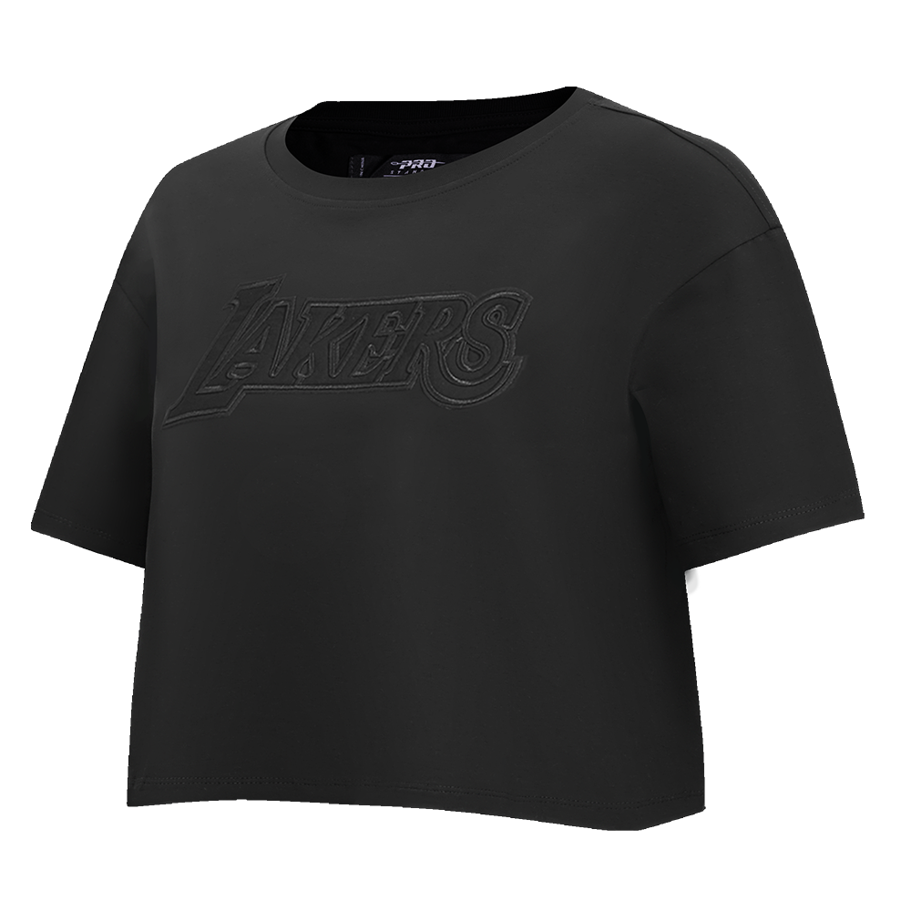 NBA LOS ANGELES LAKERS NEUTRAL WOMEN'S BOXY TEE (BLACK)