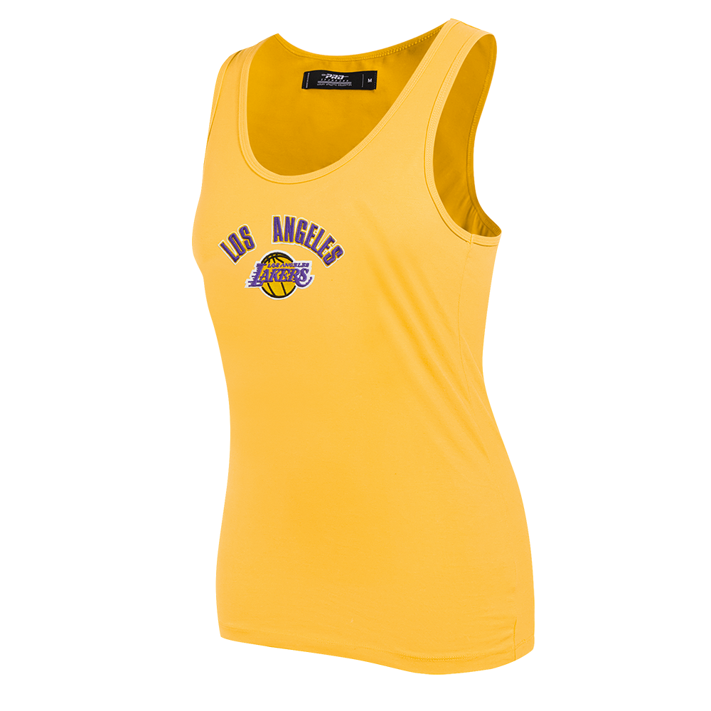 NBA LOS ANGELES LAKERS CLASSIC WOMEN'S RELAXED FIT RACERBACK (YELLOW)