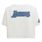 NBA LOS ANGELES LAKERS VARSITY BLUES WOMEN'S SINGLE JERSEY BOXY TEE (LINEN)