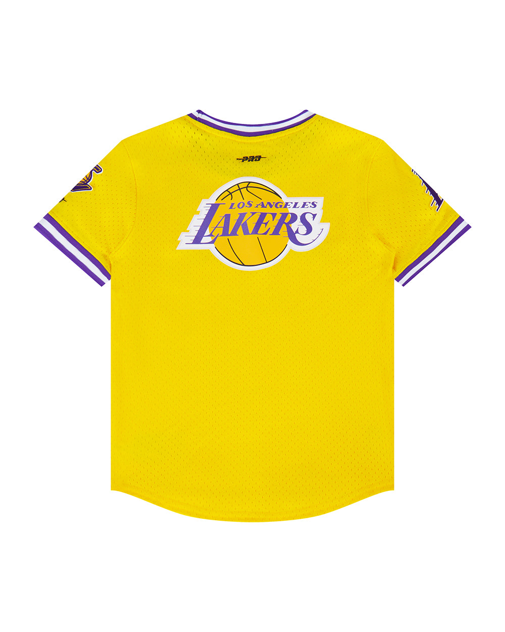 NBA LOS ANGELES LAKERS CLASSIC BIG BOYS SHORT SLEEVE MESH TEE (YELLOW/PURPLE)