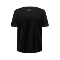 NBA LOS ANGELES LAKERS TRIPLE BLACK BIG BOY'S SS STRIPED RIB TEE (JET BLACK)