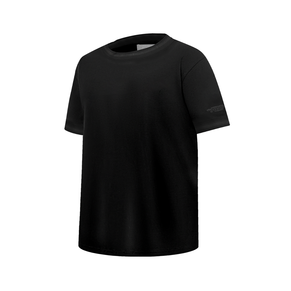 NBA LOS ANGELES LAKERS TRIPLE BLACK BIG BOY'S SS STRIPED RIB TEE (JET BLACK)