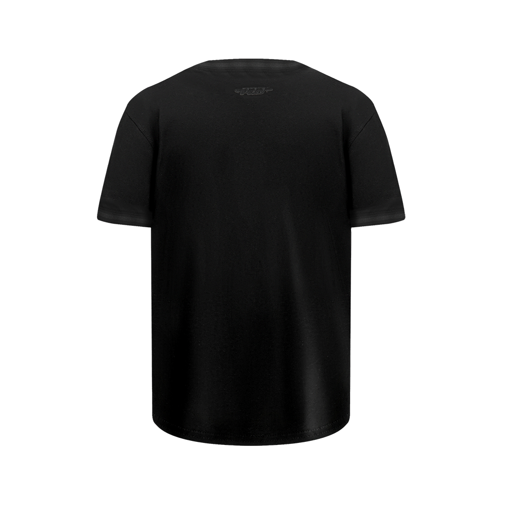 NBA LOS ANGELES LAKERS TRIPLE BLACK BIG BOY'S SS STRIPED RIB TEE (JET BLACK)