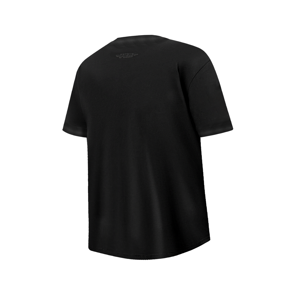 NBA LOS ANGELES LAKERS TRIPLE BLACK BIG BOY'S SS STRIPED RIB TEE (JET BLACK)