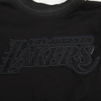 NBA LOS ANGELES LAKERS TRIPLE BLACK BIG BOY'S SS STRIPED RIB TEE (JET BLACK)