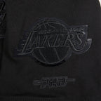 NBA LOS ANGELES LAKERS TRIPLE BLACK BIG BOY'S SS STRIPED RIB TEE (JET BLACK)