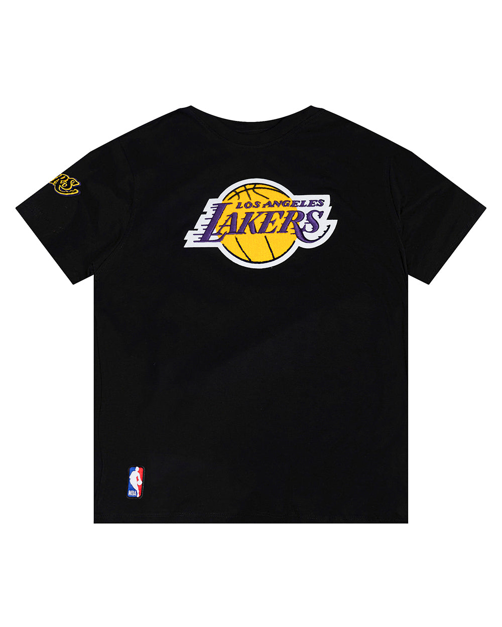 NBA LOS ANGELES LAKERS RETRO CLASSIC T-SHIRT EN JERSEY SIMPLE POUR GARÇON JUNIOR (NOIR)