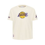 NBA LOS ANGELES LAKERS RETRO CLASSIC T-SHIRT À MANCHES COURTES POUR GARÇON JUNIOR (COQUILLE D'ŒUF)