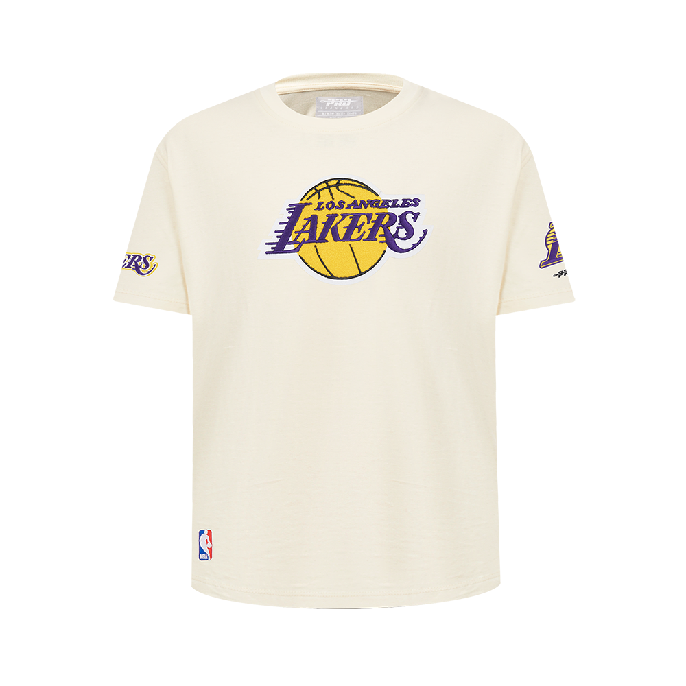 NBA LOS ANGELES LAKERS RETRO CLASSIC T-SHIRT À MANCHES COURTES POUR GARÇON JUNIOR (COQUILLE D'ŒUF)