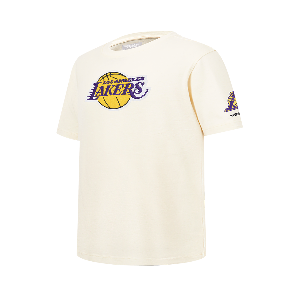 NBA LOS ANGELES LAKERS RETRO CLASSIC BIG BOYS SHORT SLEEVE TEE (EGGSHELL)