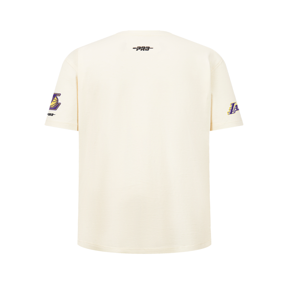 NBA LOS ANGELES LAKERS RETRO CLASSIC T-SHIRT À MANCHES COURTES POUR GARÇON JUNIOR (COQUILLE D'ŒUF)