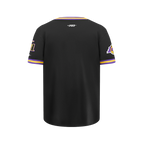 NBA LOS ANGELES LAKERS RETRO CLASSIC BIG BOY'S SS STRIPED RIB TEE (BLACK/PURPLE)