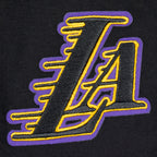 NBA LOS ANGELES LAKERS RETRO CLASSIC BIG BOY'S SS STRIPED RIB TEE (BLACK/PURPLE)