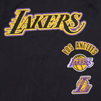 NBA LOS ANGELES LAKERS RETRO CLASSIC BIG BOY'S SS STRIPED RIB TEE (BLACK/PURPLE)