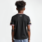 NBA LOS ANGELES LAKERS RETRO CLASSIC BIG BOY'S SS STRIPED RIB TEE (BLACK/PURPLE)